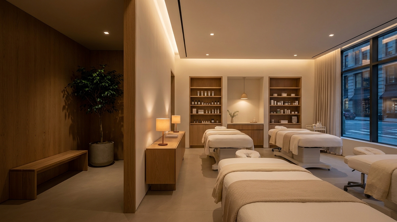 Treatment room at Skin Lab Clinic, medical spa in Manhattan
