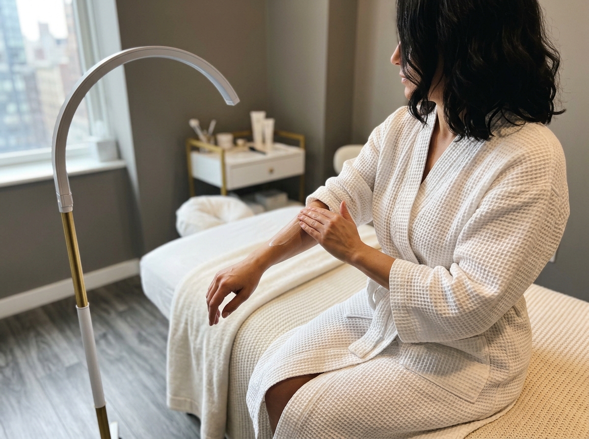 Aftercare applied following an Advanced Medical Facial in New York