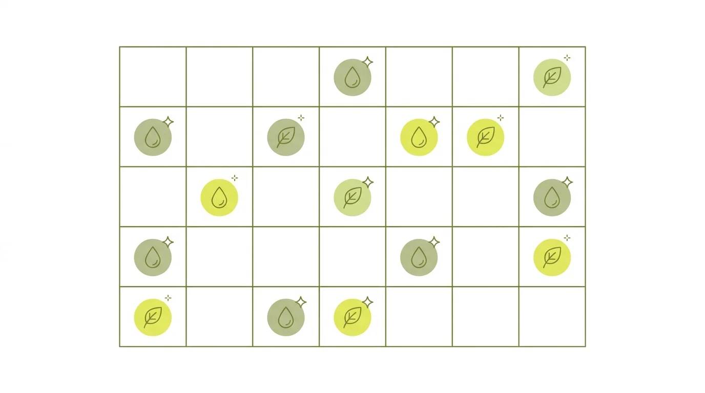 Facial schedule chart by skin type and skin goal